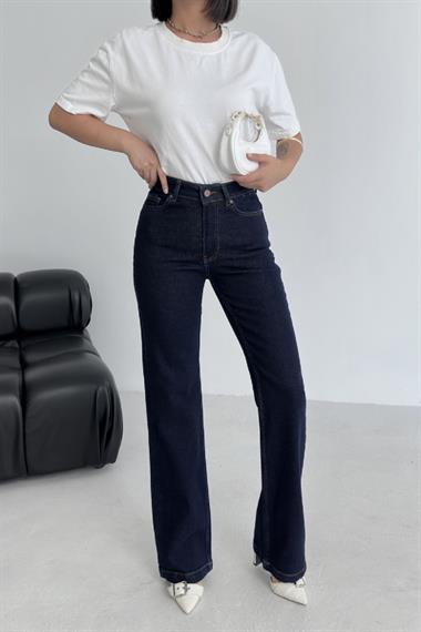 Dikişli Paça Bol Paça Relax Kot Pantolon