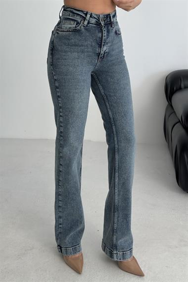 Dikişli Paça Bol Paça Relax Kot Pantolon