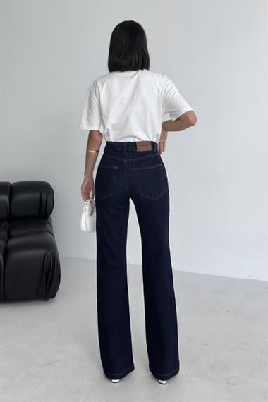 Dikişli Paça Bol Paça Relax Kot Pantolon