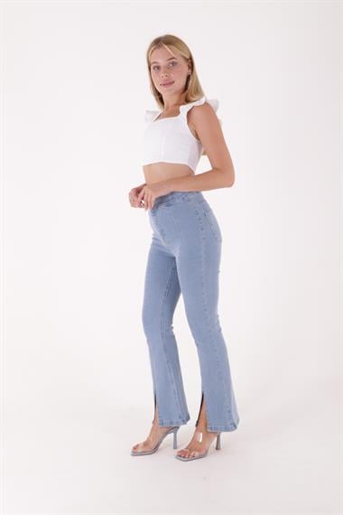 Dizden Yırtmaç Detaylı İspanyol Pantolon