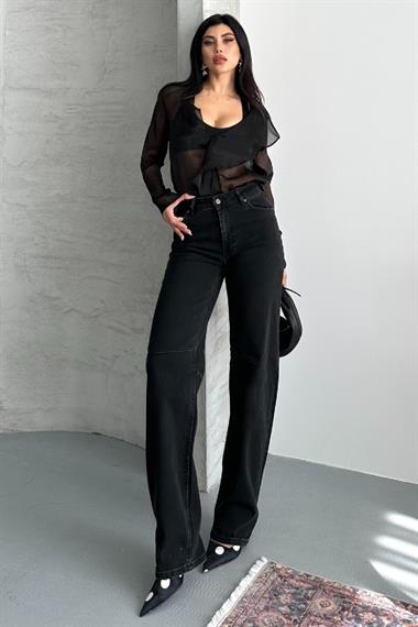 Dizi Pensli Baggy Kot Pantolon