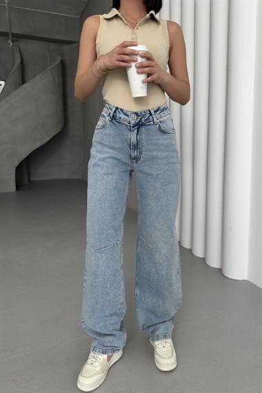 Dizi Pensli Baggy Kot Pantolon