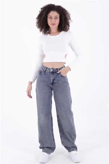 Dizi Pensli Baggy Kot Pantolon