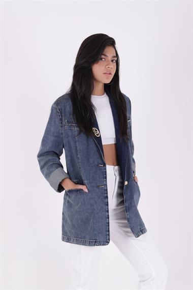 Düğmeli Klasik Blazer Ceket