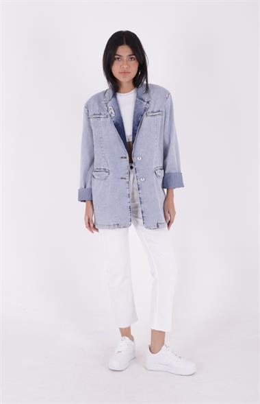 Düğmeli Klasik Blazer Ceket