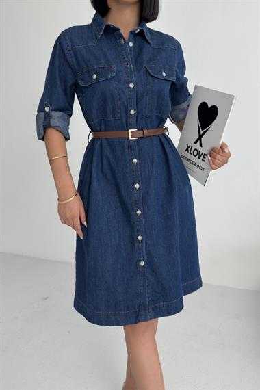 Düğmeli Uzun Gömlek