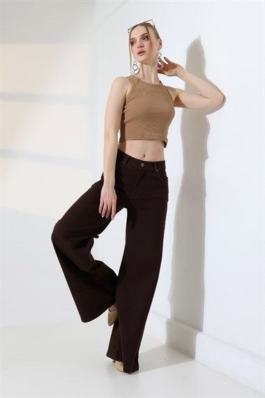 Geniş Paça Kot Pantolon 7082