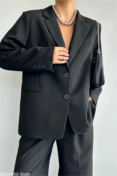 Kadın Eve Dokuma Ceket - Siyah