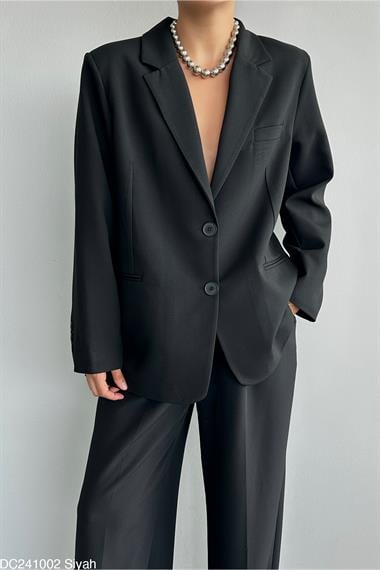 Kadın Eve Dokuma Ceket - Siyah