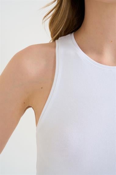 Kadın Janis Örme Atlet - Beyaz