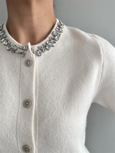 Kadın Neles Triko Hırka - Krem