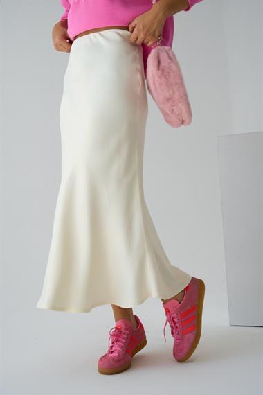 Kadın Scarlet Dokuma Etek - Krem