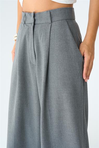 Kadın Simva Palazzo Dokuma Pantolon - Gri