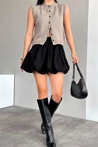 Kadın Sonya Triko Yelek - Açık Vizon