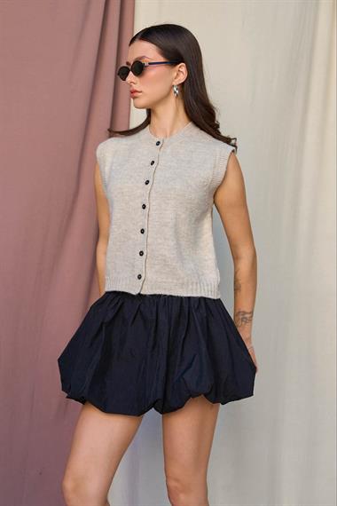 Kadın Sonya Triko Yelek - Açık bej