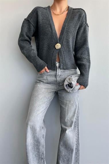 Kadın Uliana Triko Hırka - Antrasit