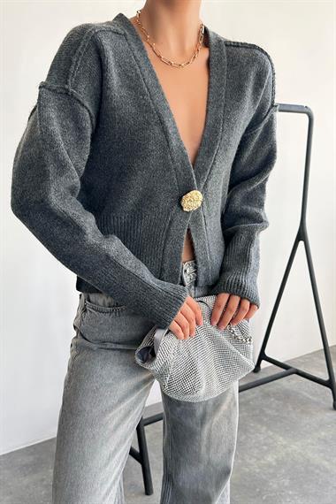 Kadın Uliana Triko Hırka - Antrasit