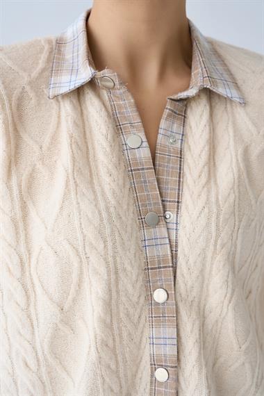 Kadın Valencia Triko Hırka - Vanilya-Bej