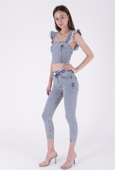 Kısa Boy Skinny Kot Pantolon