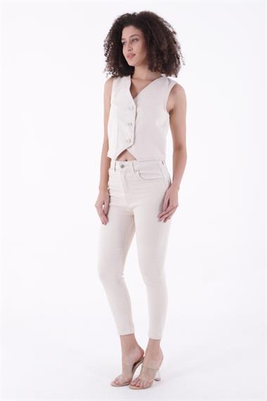 Kısa Boy Skinny Kot Pantolon