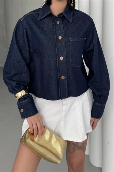 Kısa Cepli Kot Ceket