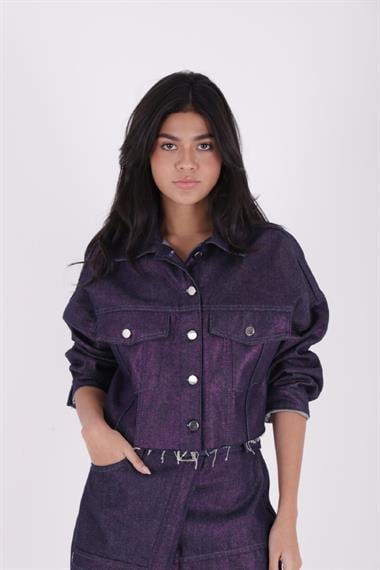 Kısa Oversize Kot Ceket