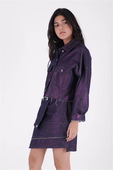 Kısa Oversize Kot Ceket