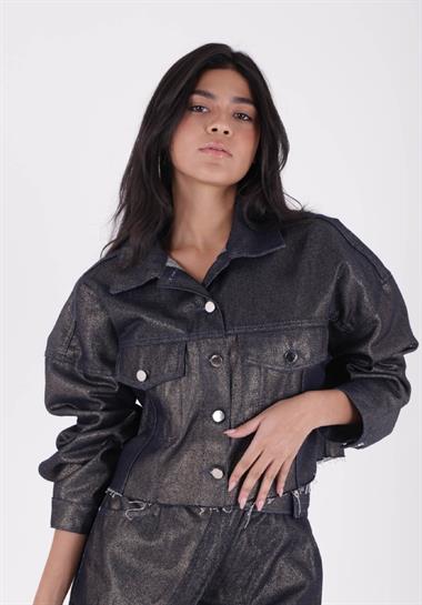 Kısa Oversize Kot Ceket