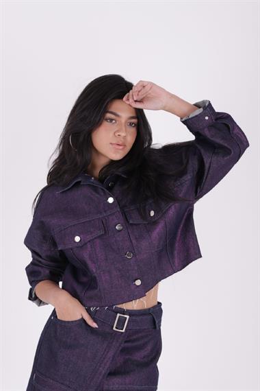 Kısa Oversize Kot Ceket