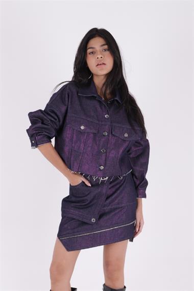 Kısa Oversize Kot Ceket