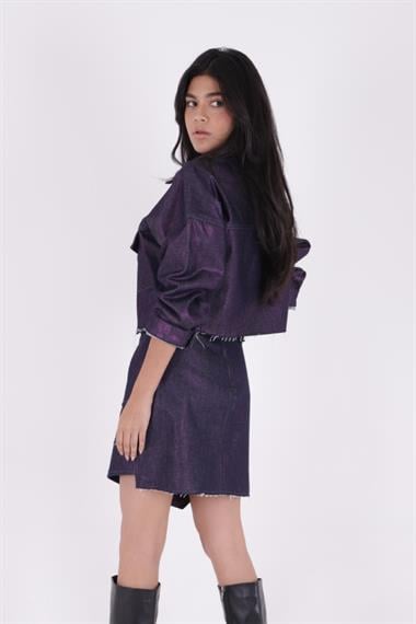 Kısa Oversize Kot Ceket