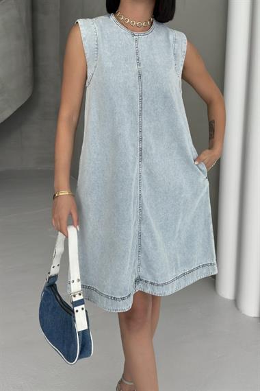 Kolsuz Cepli Oversize Elbise
