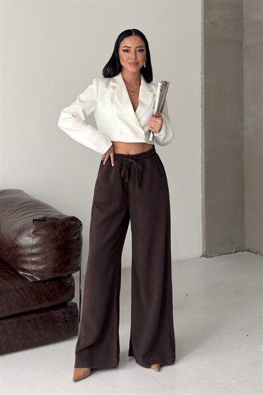 Lastikli Palazzo Pantolon 7150