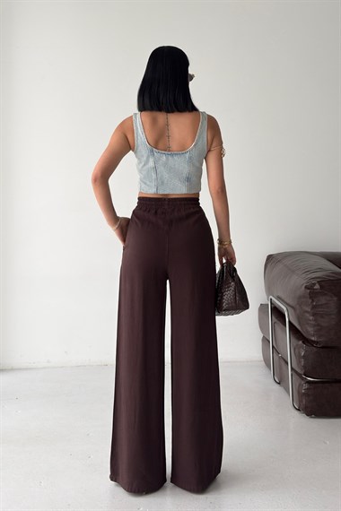 Lastikli Palazzo Pantolon HS708