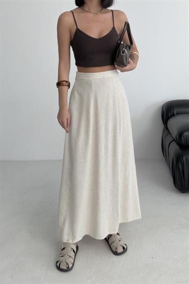 Lastikli Uzun Keten Etek