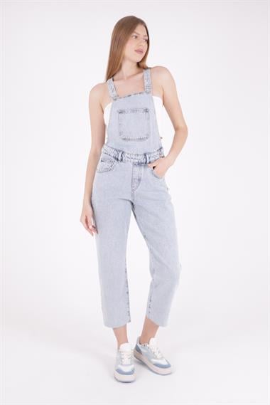 Mom Kalıp Kot Salopet