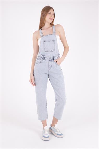 Mom Kalıp Kot Salopet