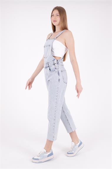 Mom Kalıp Kot Salopet