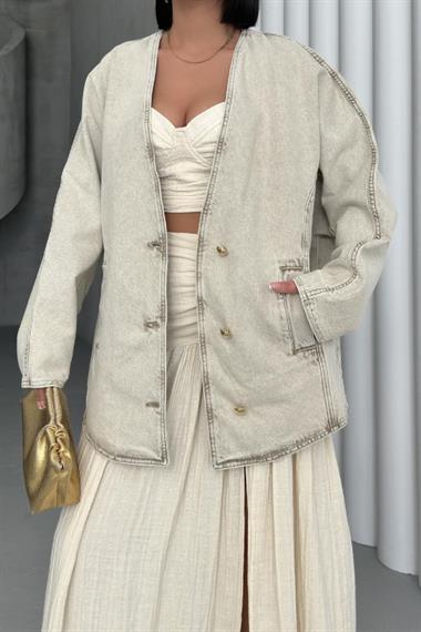 Oversize Yarasa Kollu Kot Ceket