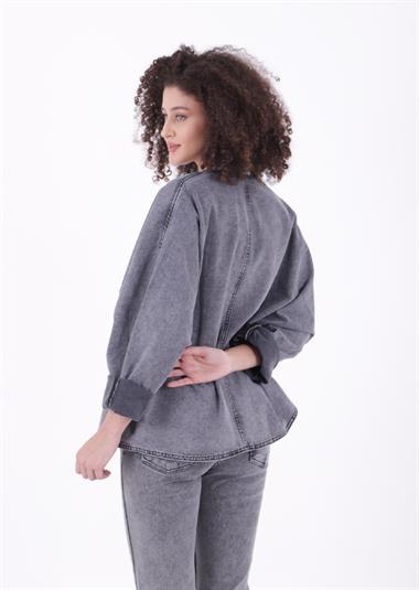 Oversize Yarasa Kollu Kot Ceket