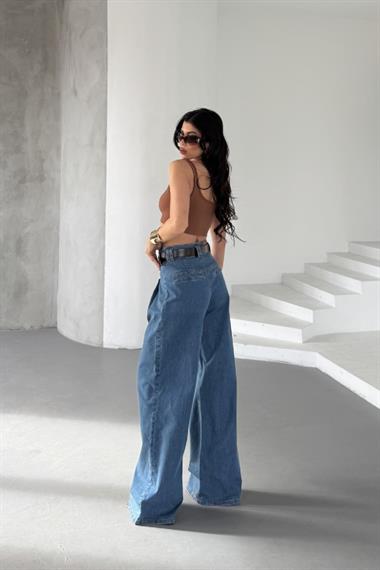 Pensli Bol Paça Kot Pantolon