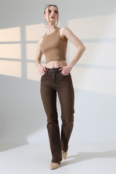 Serpme Taşlı Relax Kot Pantolon