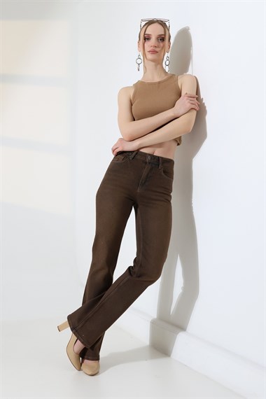 Serpme Taşlı Relax Kot Pantolon