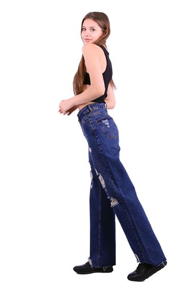 Yırtık 5 Düğmeli Relax Pantolon