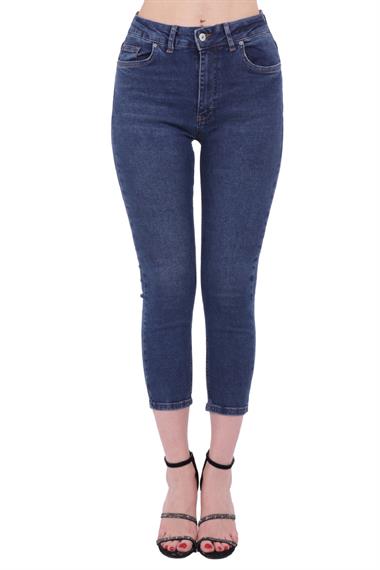 Yüksek Bel Kısa Boy Skinny Kot Pantolon