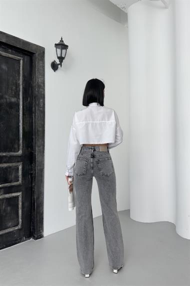 Yüksel Bel Straight Kot Pantolon