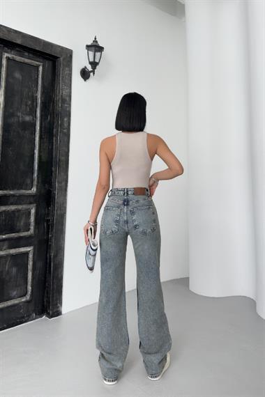 Yüksel Bel Straight Kot Pantolon