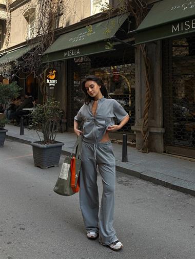 Arka Cep Detay Yikamalı Takım