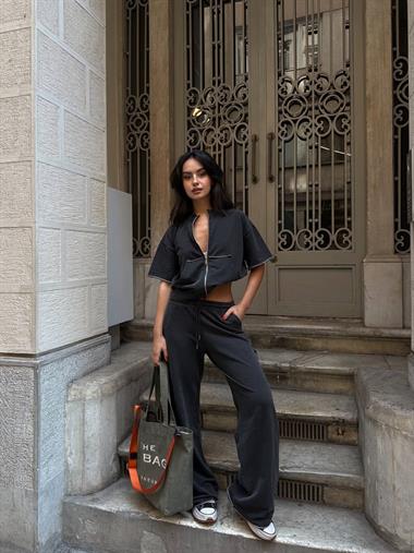 Arka Cep Detay Yikamalı Takım