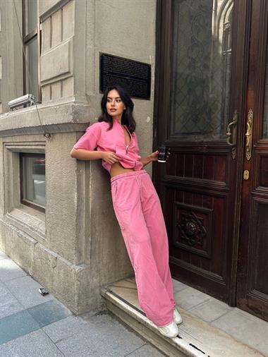 Arka Cep Detay Yikamalı Takım